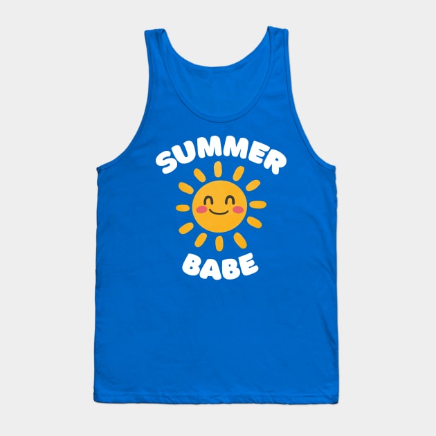 Summer Babe - Cute Sunshine Design Tank Top by DankFutura